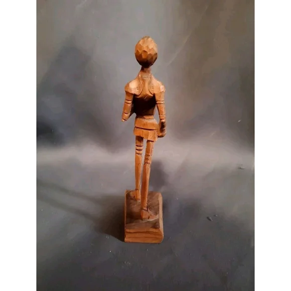 Vintage Spanish Wood Handcarved Gentleman Sculpture Figurine Don Quixote - Picture 4 of 11